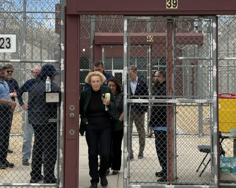 Reps. Lofgren, Mullin, Whitesides, and Rivas leave ICE Detention Facility