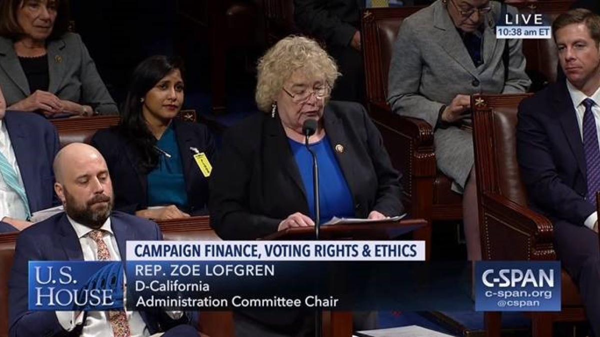 Lofgren delivers closing remarks to H.R. 1 debate