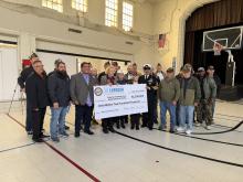 Rep. Lofgren presenting check to Watsonville Veterans Hall
